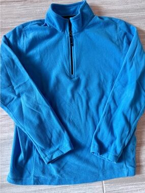 Lands' End Women’s/Mens/unisex Bright Blue Half-Zip Fleece